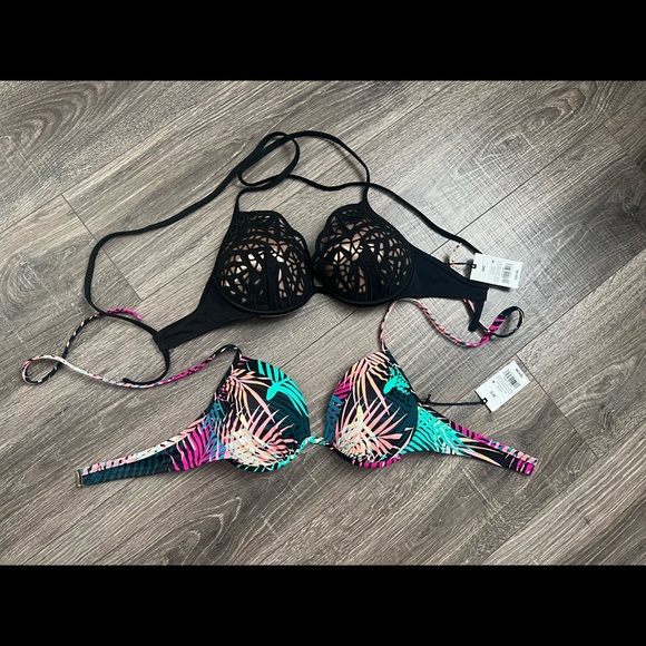 NWT Shade & Shore Bikini Swim Tops 🏝️Lot of 2 size 34 C - Picture 1 of 10